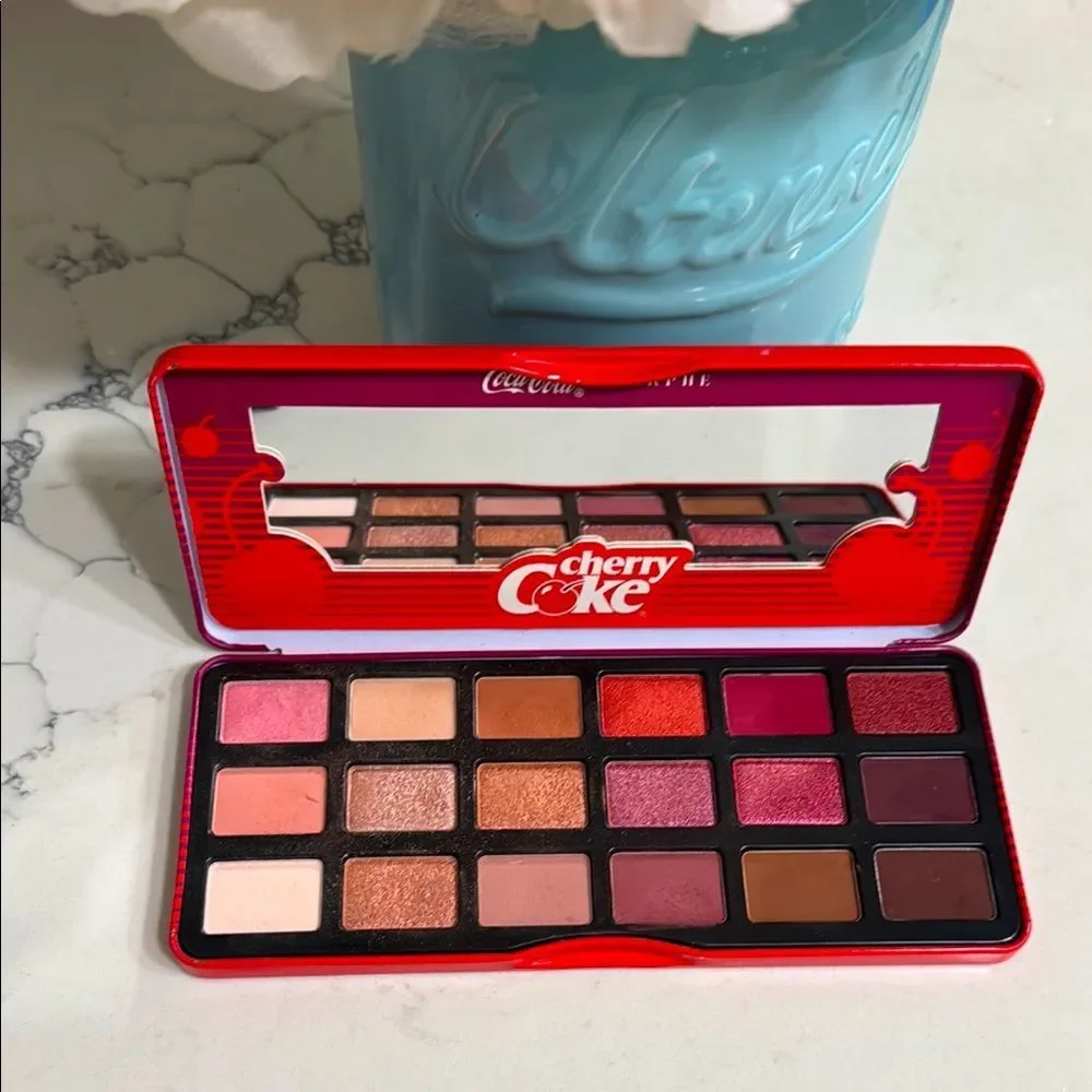 The Morphe x Coca-Cola Cheerfully Cherry Artistry Palette 18 eyeshadow palette